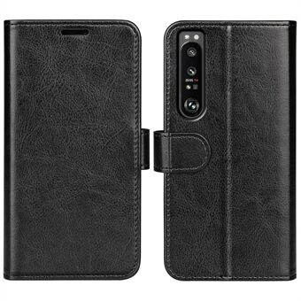 Voor Sony Xperia 1 IV Stijlvolle Crazy Horse Textuur Folio Telefoon Cover Shell Flip PU Lederen Portemonnee Stand Telefoonhoesje