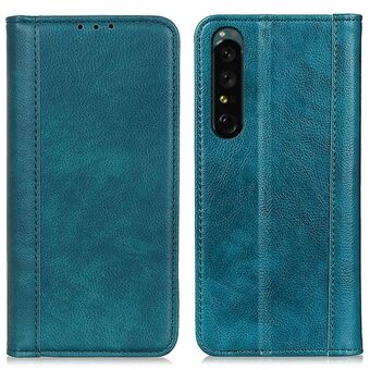 Voor Sony Xperia 1 IV Litchi textuur split lederen telefoonhoes portemonnee Stand automatisch sluitende magnetische beschermende schaal