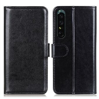 Voor Sony Xperia 1 IV lederen beschermhoes Crazy Horse textuur portemonnee functie horizontale Stand flip case