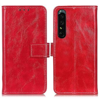 Voor Sony Xperia 1 IV Crazy Horse-textuur Retro-stijl PU-lederen tas Valbestendige Stand portemonnee-cover