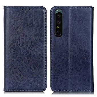 Voor Sony Xperia 1 IV Crazy Horse Texture Wallet Stand Case PU-leer Automatische sluiting Magnetische telefoonhoes