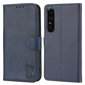 Portemonnee-telefoonhoesje voor Sony Xperia 1 IV Imprint Happy Cat PU-lederen Stand beschermhoes voor telefoon