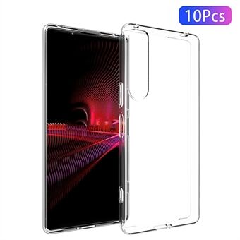 10 stks/pak Clear TPU Telefoonhoesje voor Sony Xperia 1 IV, Innerlijke Watermerkvrije Slijtvaste Zachte Achterkant