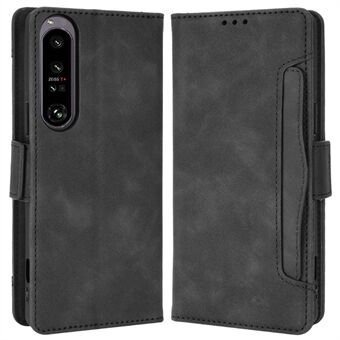 Anti- Scratch telefoontasje voor Sony Xperia 1 IV, magnetische flip-portemonneestijl Stand schokbestendig PU-lederen telefoonhoesje