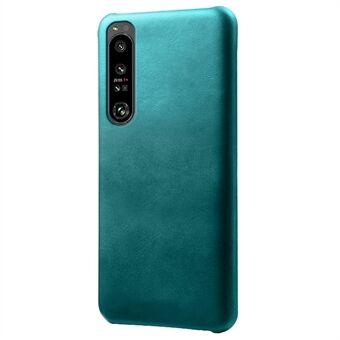 Voor Sony Xperia 1 IV Anti-val telefoonhoes Scratch getextureerd PU-leer gecoat pc-telefoonhoesje