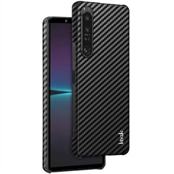 IMAK Ruiyi-serie voor Sony Xperia 1 IV 5G Koolstofvezeltextuur Anti-vingerafdruk PC Hard Case Achterkant