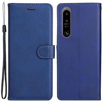 Voor Sony Xperia 1 IV 5G KT Leather Series-2 Opvouwbare Stand case Effen Kleur PU-leer Magnetische sluiting Portemonnee Schokbestendige flip cover met riem