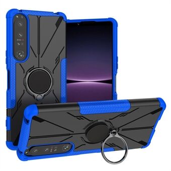 Voor Sony Xperia 1 IV 5G Telefoonhoesje Ingebouwde magnetische plaat Harde PC + TPU Telefoonbeschermhoes met Ring