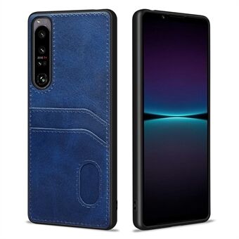 Stijl-C Voor Sony Xperia 1 IV 5G PU-leer gecoat Zacht TPU Telefoon Achterkant Kaarthouder Ontwerp Valbestendig hoesje