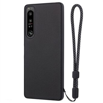 VILI TC-serie telefoonhoes voor Sony Xperia 1 IV 5G getextureerde PU-leer gecoate TPU schokbestendige hoes