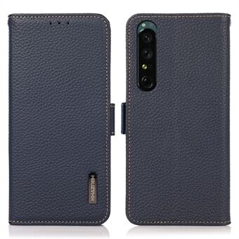 KHAZNEH voor Sony XPeria 1 V lederen telefoonhoes RFID-blokkering anti- Scratch flip cover Stand portemonnee