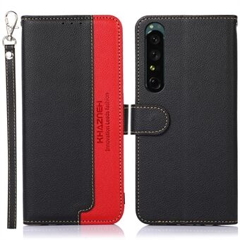 KHAZNEH Voor Sony Xperia 1 V Stand Portemonnee Telefoonhoes RFID Blokkerend PU-leer Litchi Textuur Smartphone Cover