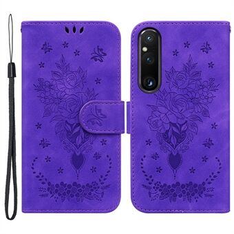 Telefoonhoesje met opdruk voor Sony Xperia 1 V, leren portemonnee met flip- Stand en valbestendige hoes