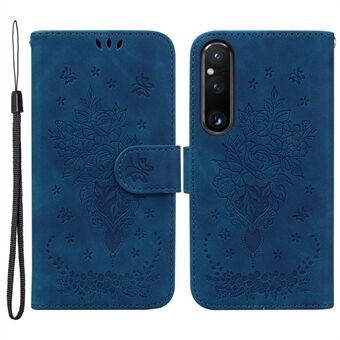 Telefoonhoesje met opdruk voor Sony Xperia 1 V, leren portemonnee met flip- Stand en valbestendige hoes