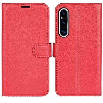 Voor Sony Xperia 1 V PU-leer Litchi-textuur telefoonhoesje portemonnee Stand flip cover