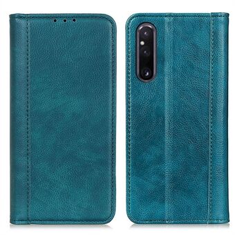 Voor Sony Xperia 1 V Litchi Texture Telefoonhoesje Split lederen portemonnee Smartphone Stand Cover