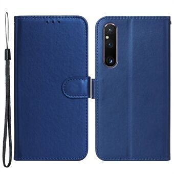 B40 Voor Sony Xperia 1 V Portemonnee Mobiele Telefoon Case Anti Scratch PU Leer + TPU Telefoon Stand Shell