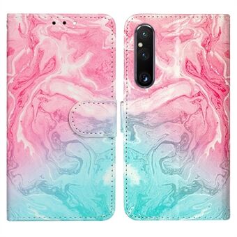 Patroonbedrukking telefoonhoesje voor Sony Xperia 1 V anti-val portemonnee lederen hoes met Stand