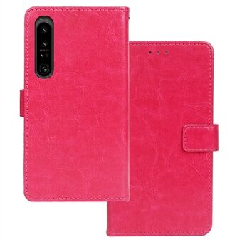 IDEWEI voor Sony Xperia 1 V PU lederen Stand Crazy Horse Texture Wallet Cover Phone Shell