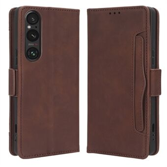 Wallet-hoesje voor Sony Xperia 1 V PU-leer met meerdere kaartsleuven Stand Phone Cover