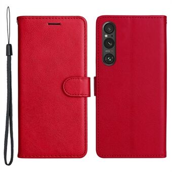 KT lederen serie-2 voor Sony Xperia 1 V schokbestendig PU-leer omhulsel effen kleur Stand telefoonhoes portemonnee