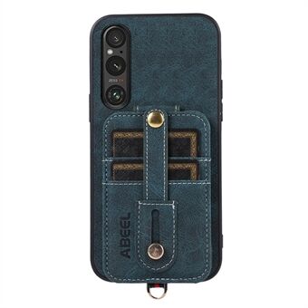 ABEEL Stijl 02 Voor Sony Xperia 1 V Litchi Textuur PU Leer + TPU + PC Telefoon Cover Verticale Flip kaartsleuven Kickstand Case