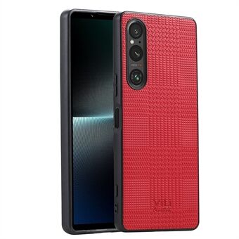 VILI TH Series Telefoonhoesje voor Sony Xperia 1 V, PU Leren Beklede PC+TPU Telefooncover