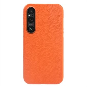 Voor Sony Xperia 1 V Magnetisch Telefoonhoesje Onvolledige Cover Echt Rundleer Gecoate PC Shell