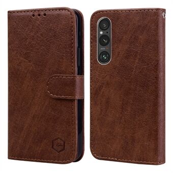 Voor Sony Xperia 1 V Solid Color PU Leren Portemonnee Hoesje met Boekstijl en Standfunctie voor Mobiele Telefoon