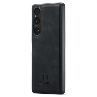 DG.MING voor Sony Xperia 1 V hoesje Anti-kras PU leder+PC+TPU telefoonhoes