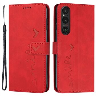 Voor Sony Xperia 1 V Leren Hoesje Skin-touch Stand Portemonnee Telefoonhoesje