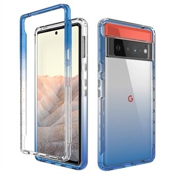 Transparante kleurovergang goed beschermende afneembare TPU + PC telefoonhoesje voor Google Pixel 6 Pro.