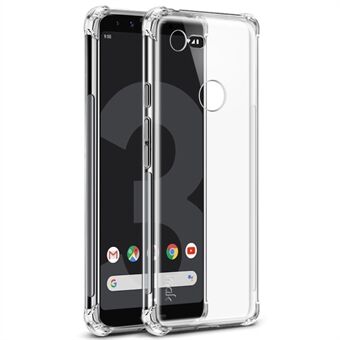 IMAK voor Google Pixel 3, Huidgevoel Anti-val TPU hoes + Explosiebestendige schermafdekfolie