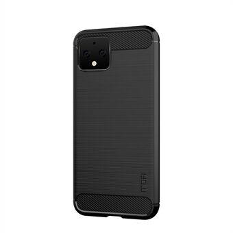 MOFI Carbon Fiber Texture Geborsteld TPU Hoesje voor Google Pixel 4 - Zwart