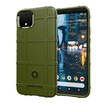 Schokbestendige robuuste vierkante raster textuur TPU telefoonhoesje beschermende telefoonhoes voor Google Pixel 4 XL