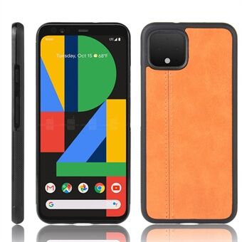 Leren gecoate PC + TPU hybride hoesje voor Google Pixel 4 XL