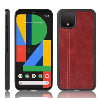 Leren gecoate PC + TPU hybride hoes voor Google Pixel 4