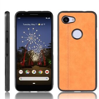 Telefoonhoesje voor Google Pixel 3a, PC + TPU Hybride Schaal met Lederen Coating