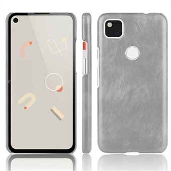 Litchi Skin Leren Beklede Harde PC Telefoonhoes voor Google Pixel 4a