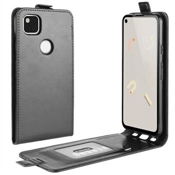 Crazy Horse Vertical Flip Lederen Telefoonhoesje voor Google Pixel 4a