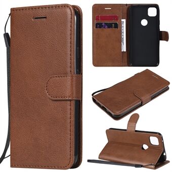 KT Leather-serie-2 PU-lederen portefeuillestandaardhoes met handige draagriem voor Google Pixel 4a