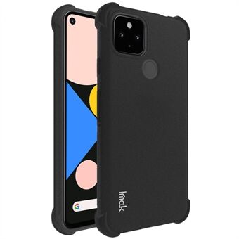 IMAK Vierhoekige Kussen Airbag Anti-Val TPU Hoesje + Schermbeschermer voor Google Pixel 4a 5G