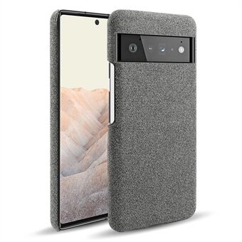Voor de Google Pixel 6 Pro telefoonhoes met stoffen coating van hard PC-materiaal, schokbestendig, antislip en beschermd tegen vingerafdrukken.