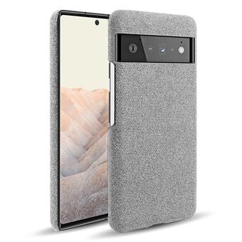 Voor Google Pixel 6 Pro Stoffen Gecoate Harde PC Schokbestendige Antislip Telefoonhoes met Anti-Vingerafdruk Hoescouver