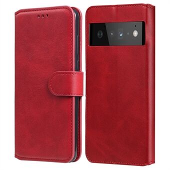 Goed beschermende Folio Flip lederen portemonnee telefoonhouder hoesje voor Google Pixel 6 Pro