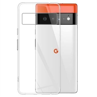 Heldere schokabsorptie TPU-antivingerafdruk beschermhoes voor Google Pixel 6 Pro.