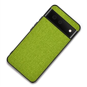 Krasbestendige doek beklede TPU + PC beschermende hybride telefoonhoesje voor Google Pixel 6.