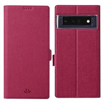 VILI K-serie Alomvattende Bescherming Stand Wallet Leren Telefoonhoesje Beschermer voor Google Pixel 6.