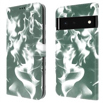 Folio Fog Patroon Print Telefoonhoesje Stijlvol PU Leren Magneetsluiting Flip Portemonnee Telefoonhoesje voor Google Pixel 6
