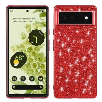 Glitter Elektroplating TPU Bumper + Harde PC achterpanelen Hybride Telefoonhoesje voor Google Pixel 6 Pro
